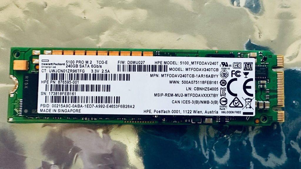 HPE 3PAR StoreServ 8000 Node Boot Drive alt 809813-001