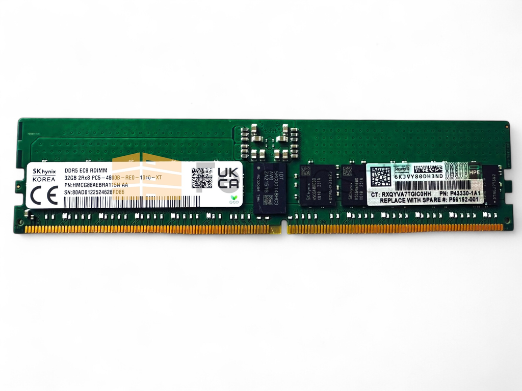 HPE 32GB (1x32GB) Dual Rank x8 DDR5-4800 CAS-40-39-39 EC8 Registered Smart Memory Kit P56152-001