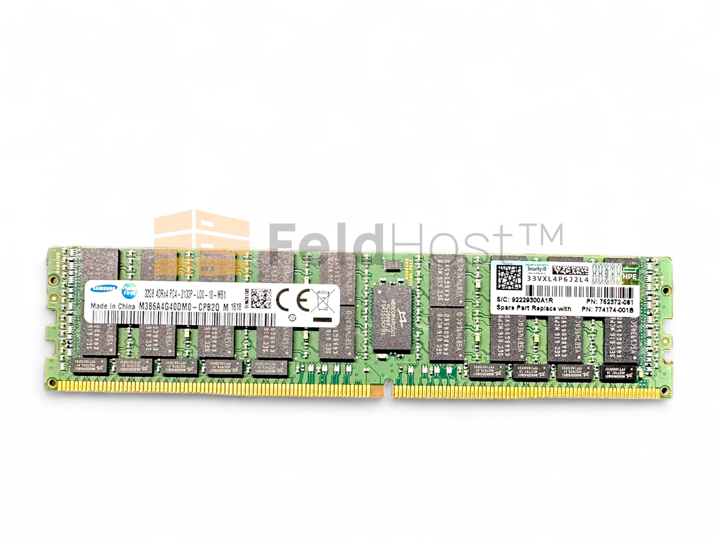 [726722-B21] HP 752372-081 32GB (1x32GB) Quad Rank x4 DDR4-2133P ECC Registered Smart Memory Kit