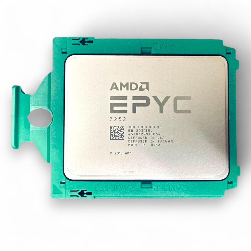 AMD EPYC 7252 8C Server Processor 8x 3,10 GHz 64MB Cache FCLGA-4094 SP3 CPU 100-000000080 no lock
