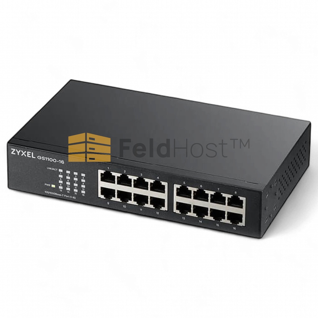 [GS1100-16-EU0103F] Zyxel GS1100-16 Switch, L2, 16x Gigabit, bez správy, fanless, desktop