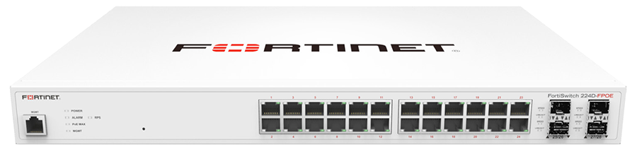 [FS-224D-FPOE] Fortinet FortiSwitch FS-224D-FPOE Layer 2/3 switch PoE+ 370W 24x GE Port SFP+