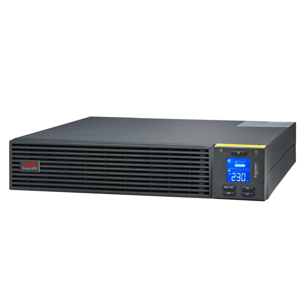 [SRVPM1KRIL] APC Easy UPS On-Line, 1000VA/900W, Rackmount 2U, 230V, 4x IEC C13 outlets, Intelligent Card Slot, LCD, Extended runtime, No Battery